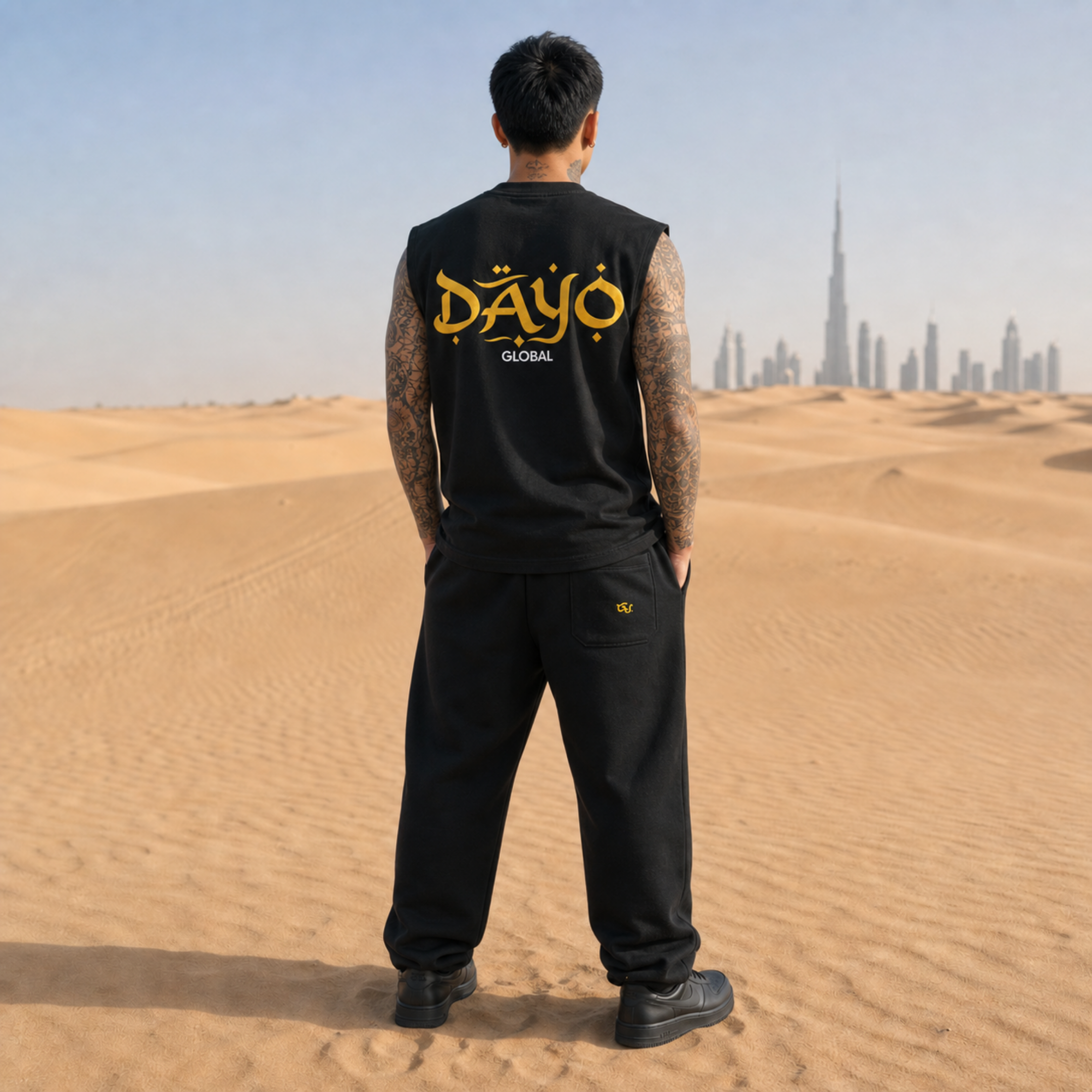DayoGlobal "ARABIC" (BOXY MUSCLE TEE)