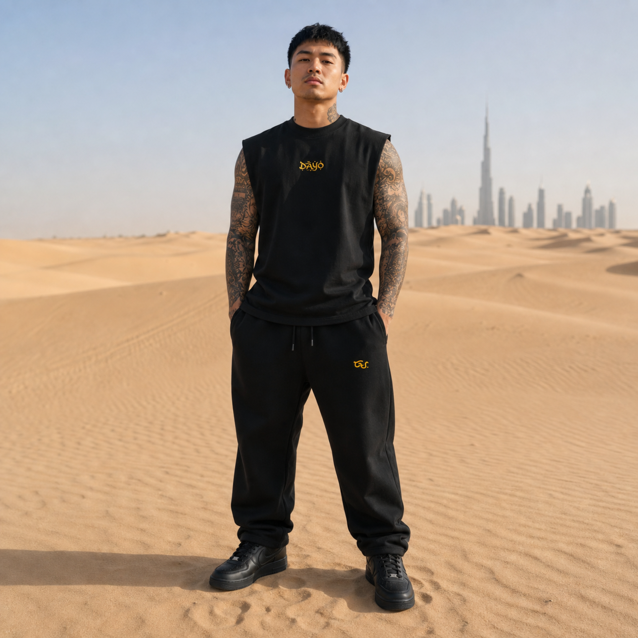 DayoGlobal "ARABIC" (BOXY MUSCLE TEE)