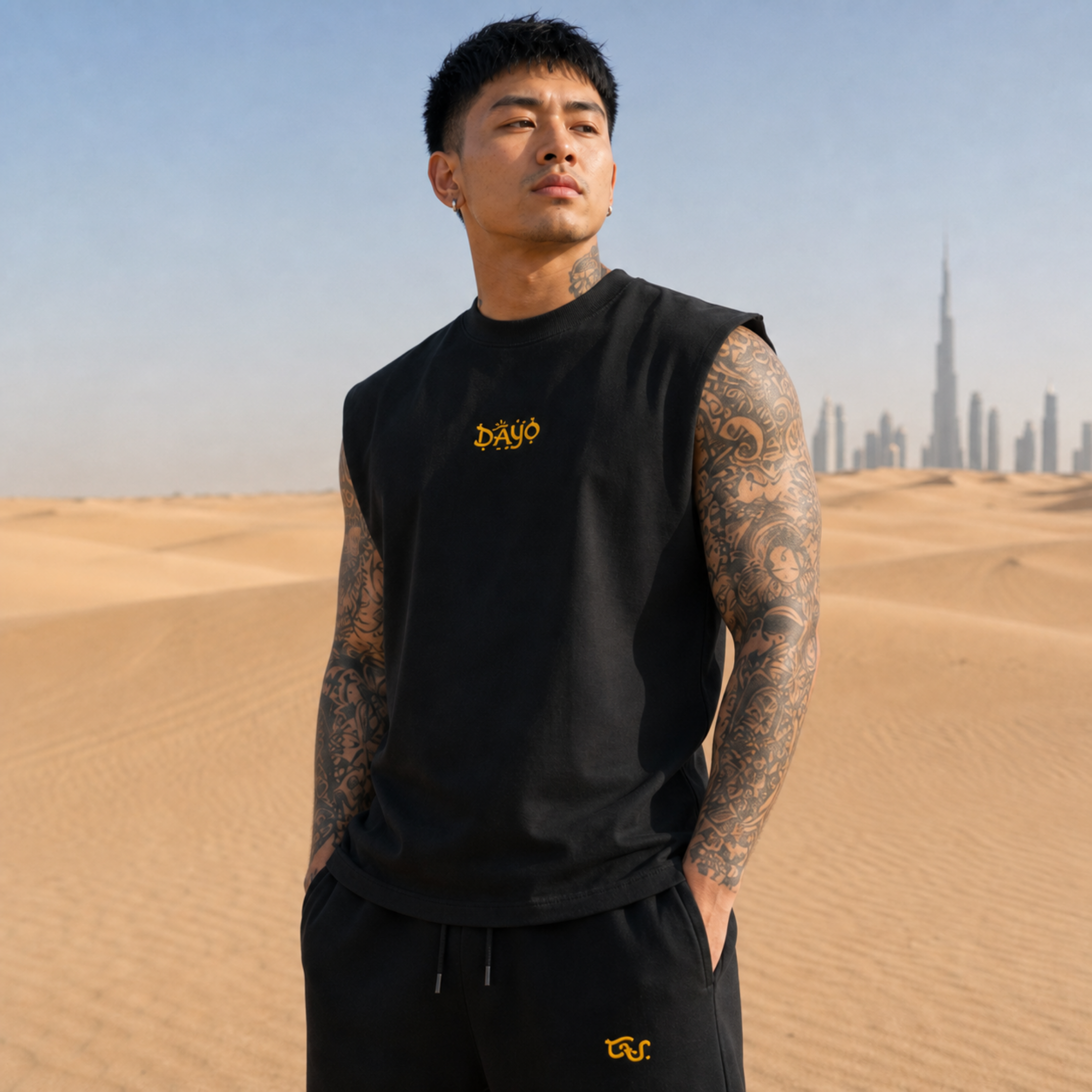 DayoGlobal "ARABIC" (BOXY MUSCLE TEE)